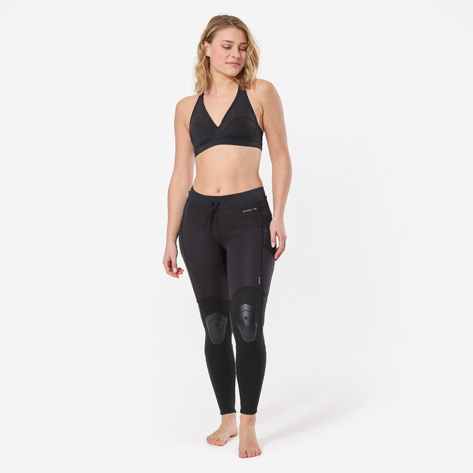 Legginsy UV surfingowe damskie Olaian 900 z neoprenu