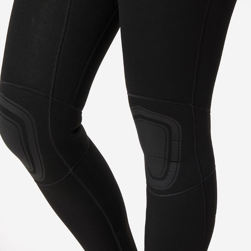 Kadın Fermuarlı Wetsuit - 4/3 mm Neopren - Siyah - 100