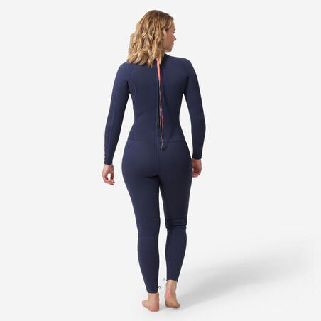 Гідрокостюм жіночий SURF 100 для серфінгу, неопрен 2/2 мм - Темно-синій