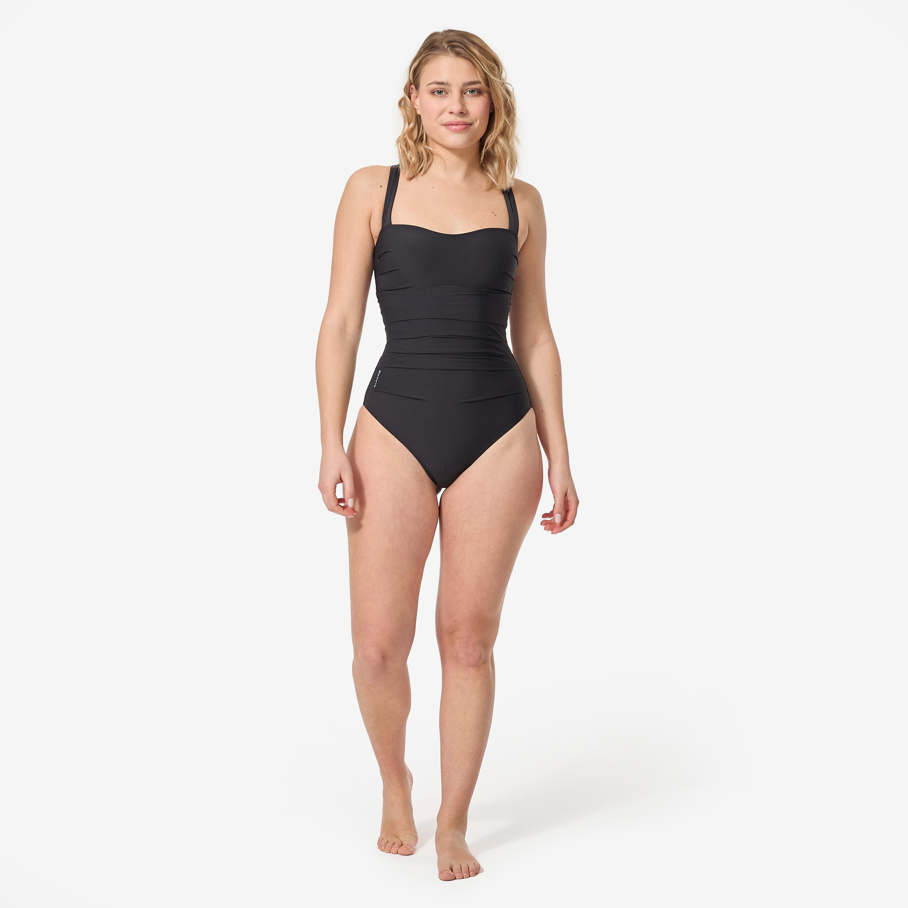 Costume intero donna DORA ventre piatto nero 3/6