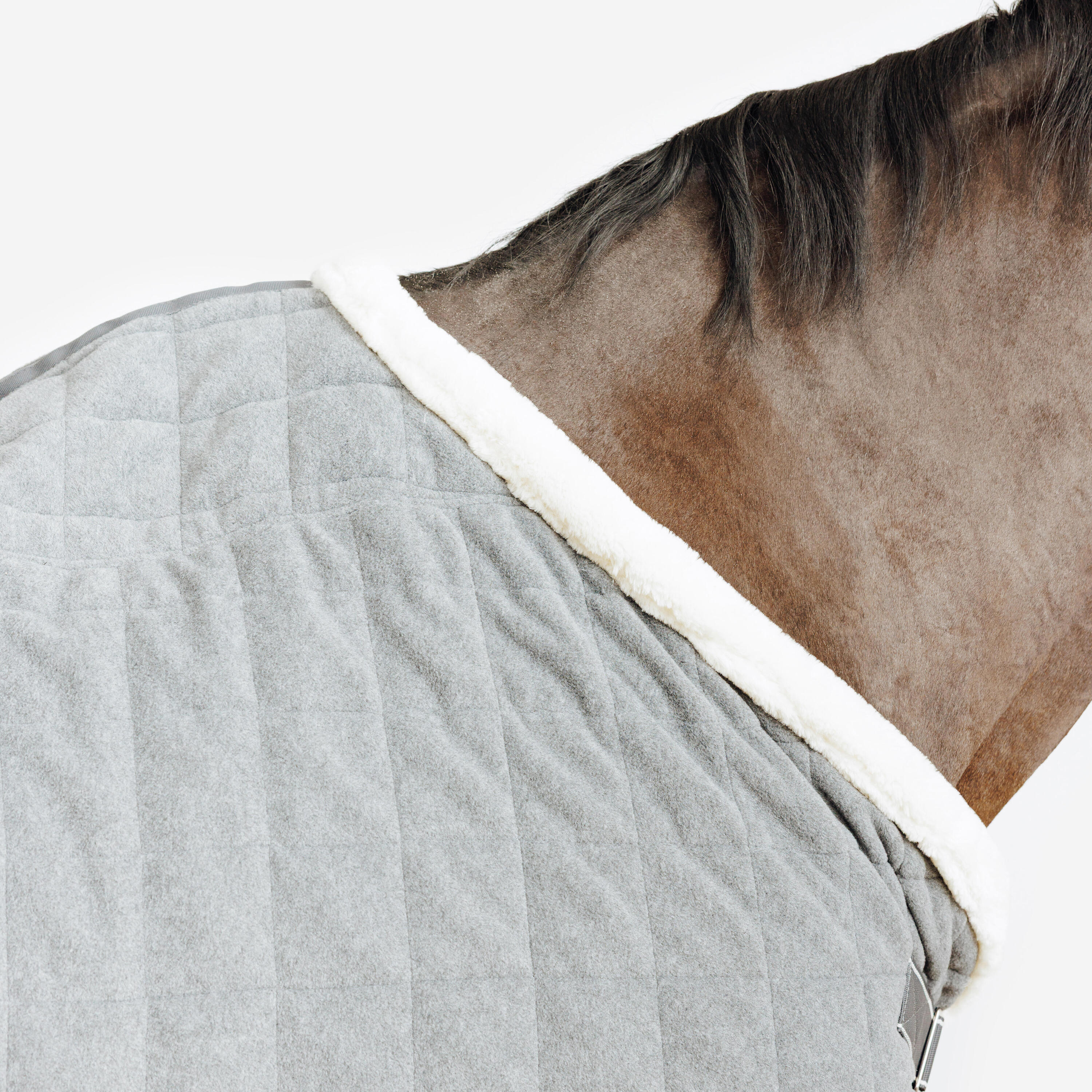 Warme Fleece-Decke Confort für Pferd und Pony – Grau 7/9