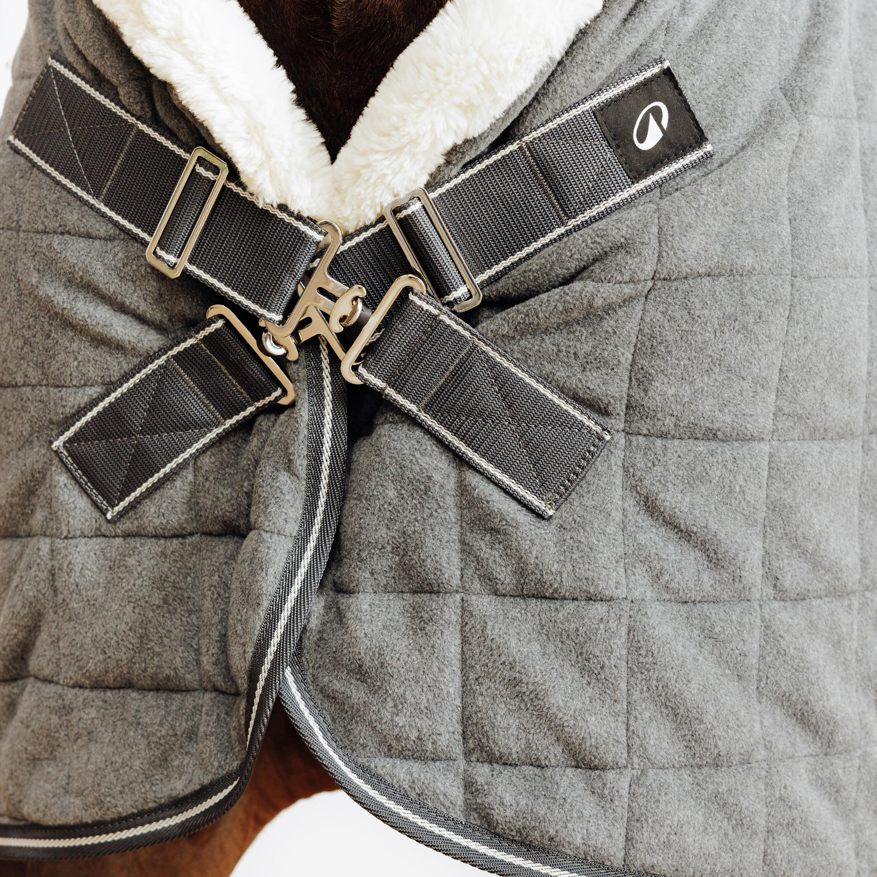 Warme Fleece-Decke Confort für Pferd und Pony – Grau 2/9