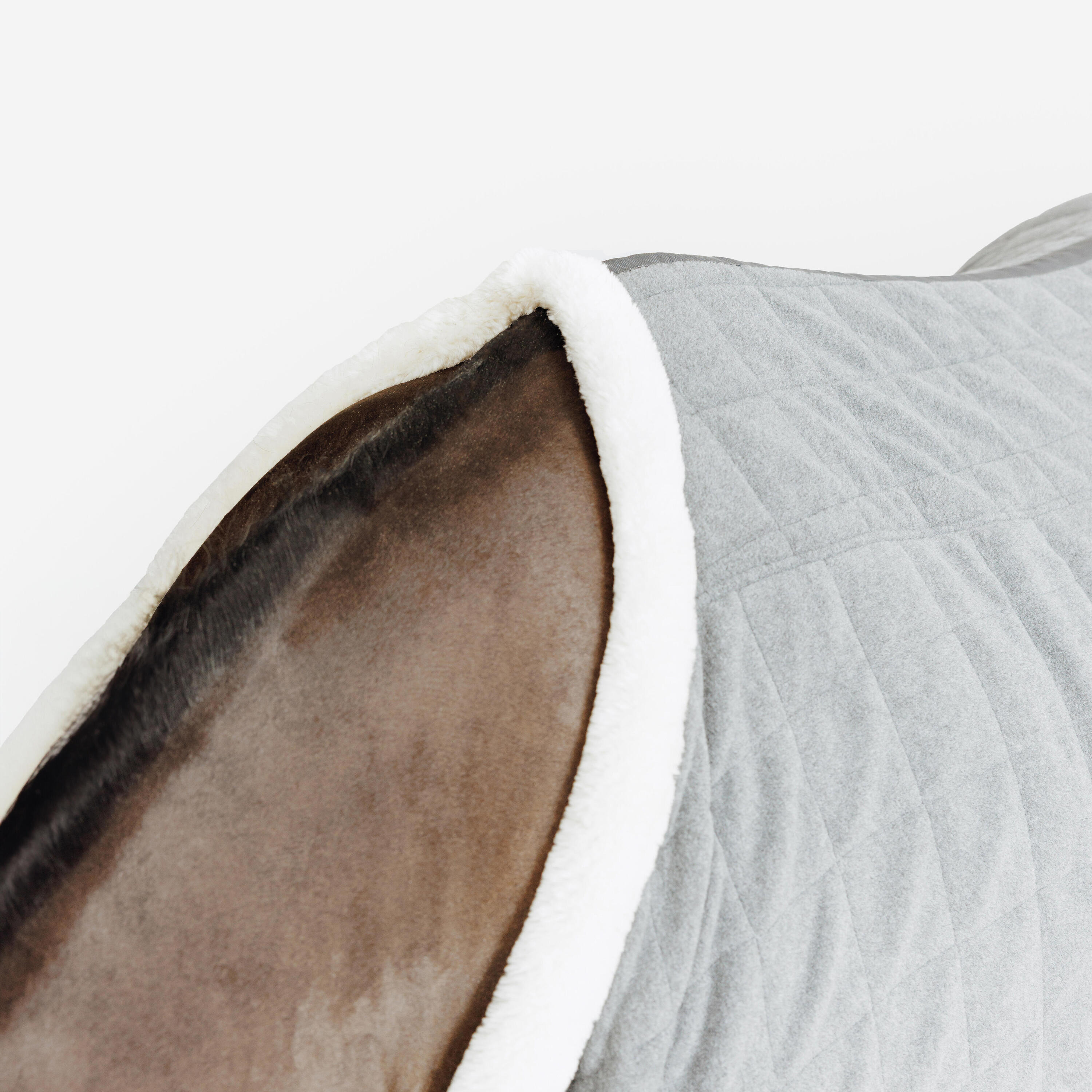 Warme Fleece-Decke Confort für Pferd und Pony – Grau 5/9