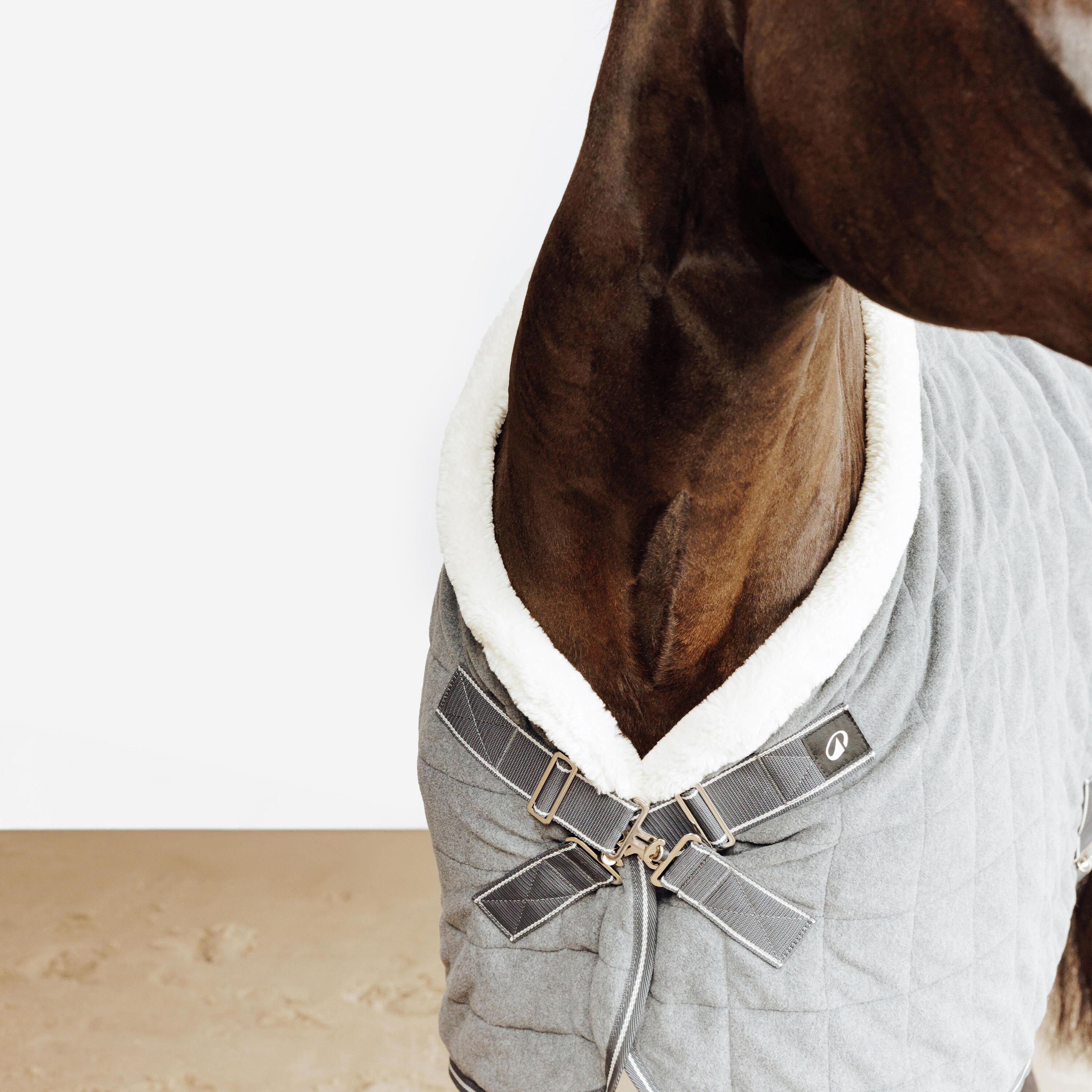 Warme Fleece-Decke Confort für Pferd und Pony – Grau 4/9