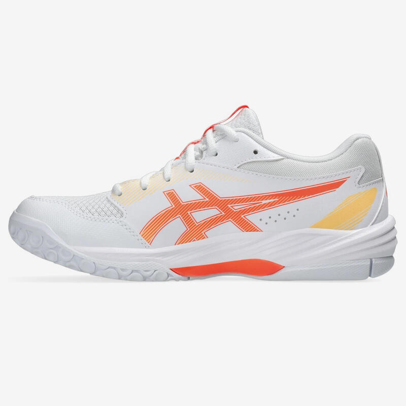 Chaussures de handball Adulte - ASICS Gel Task 4 blanc et orange