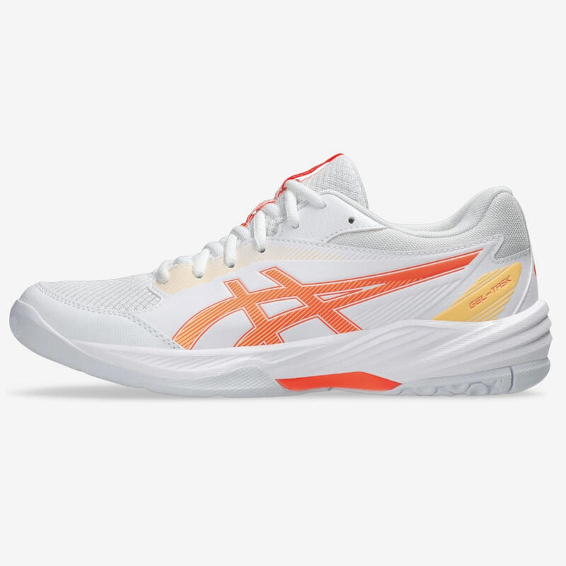 Chaussures de handball Adulte - ASICS Gel Task 4 blanc et orange