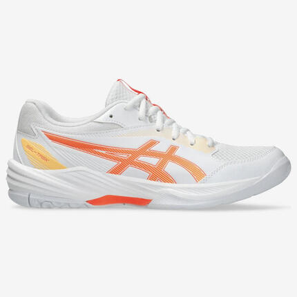 Damen/Herren Handball Hallenschuhe - Gel Task 4 weiß/orange