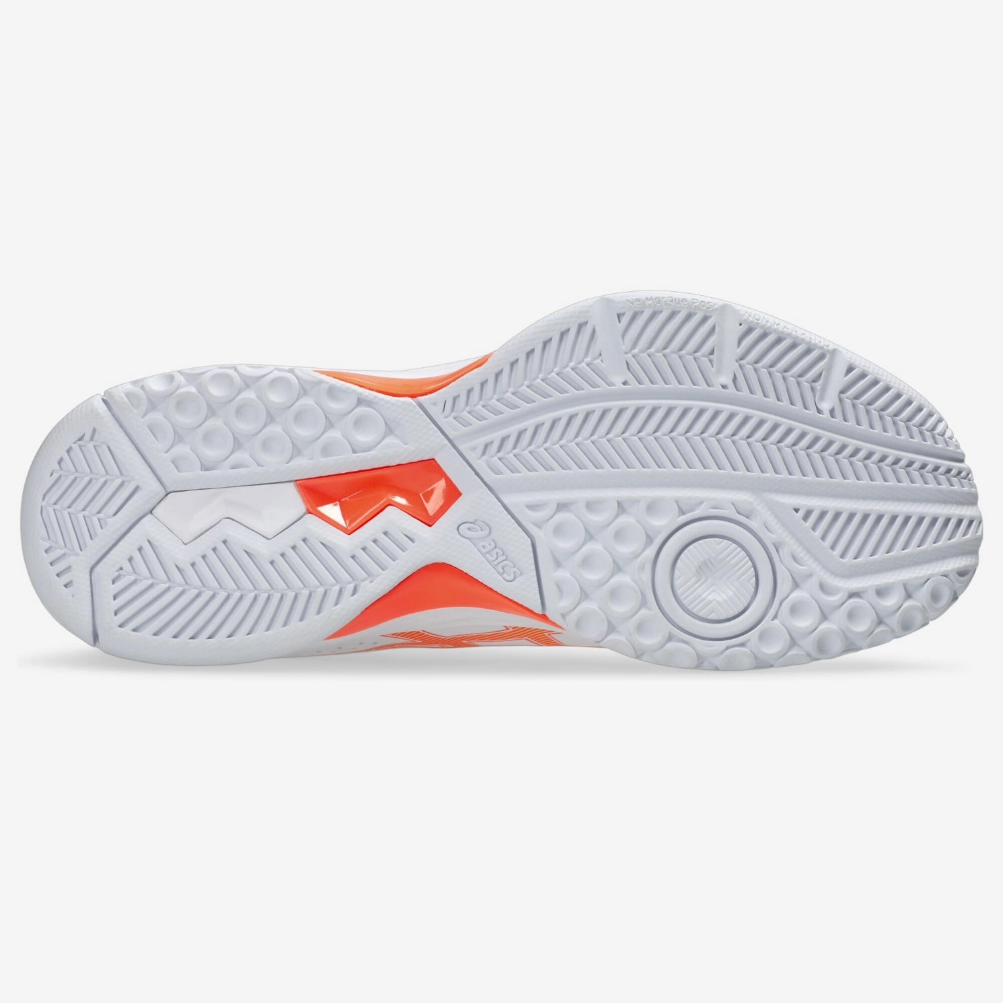 Chaussures de handball Adulte - ASICS Gel Task 4 blanc et orange 3/4