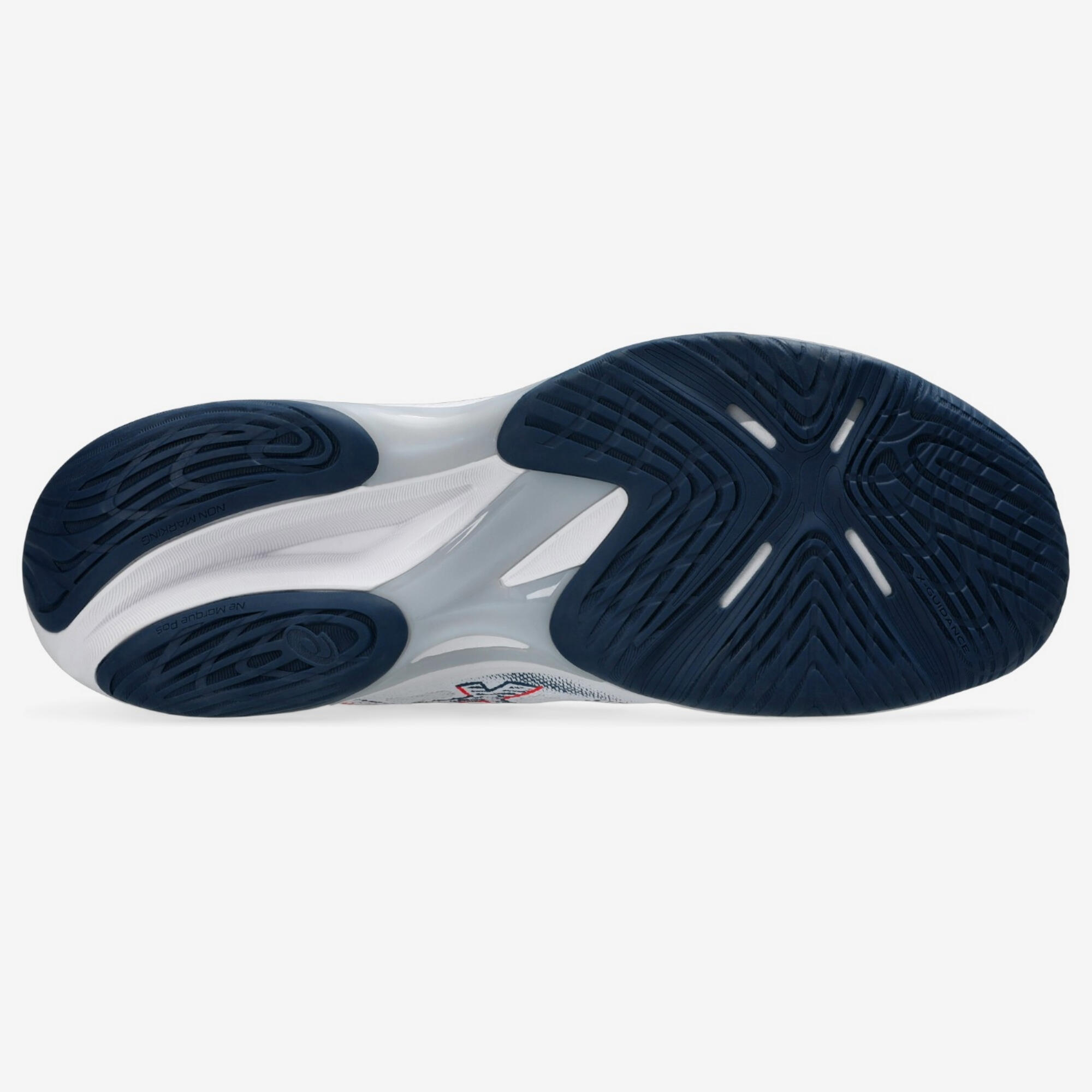 Chaussure de handball - ASICS Netburner Ballistic FF 4 blanc et bleu 3/4