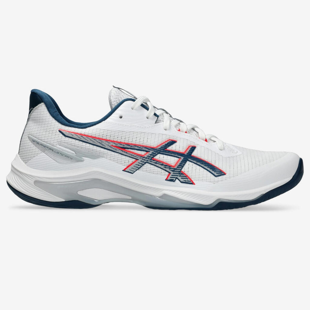 Chaussure de handball - ASICS Netburner Ballistic FF 4 blanc et bleu