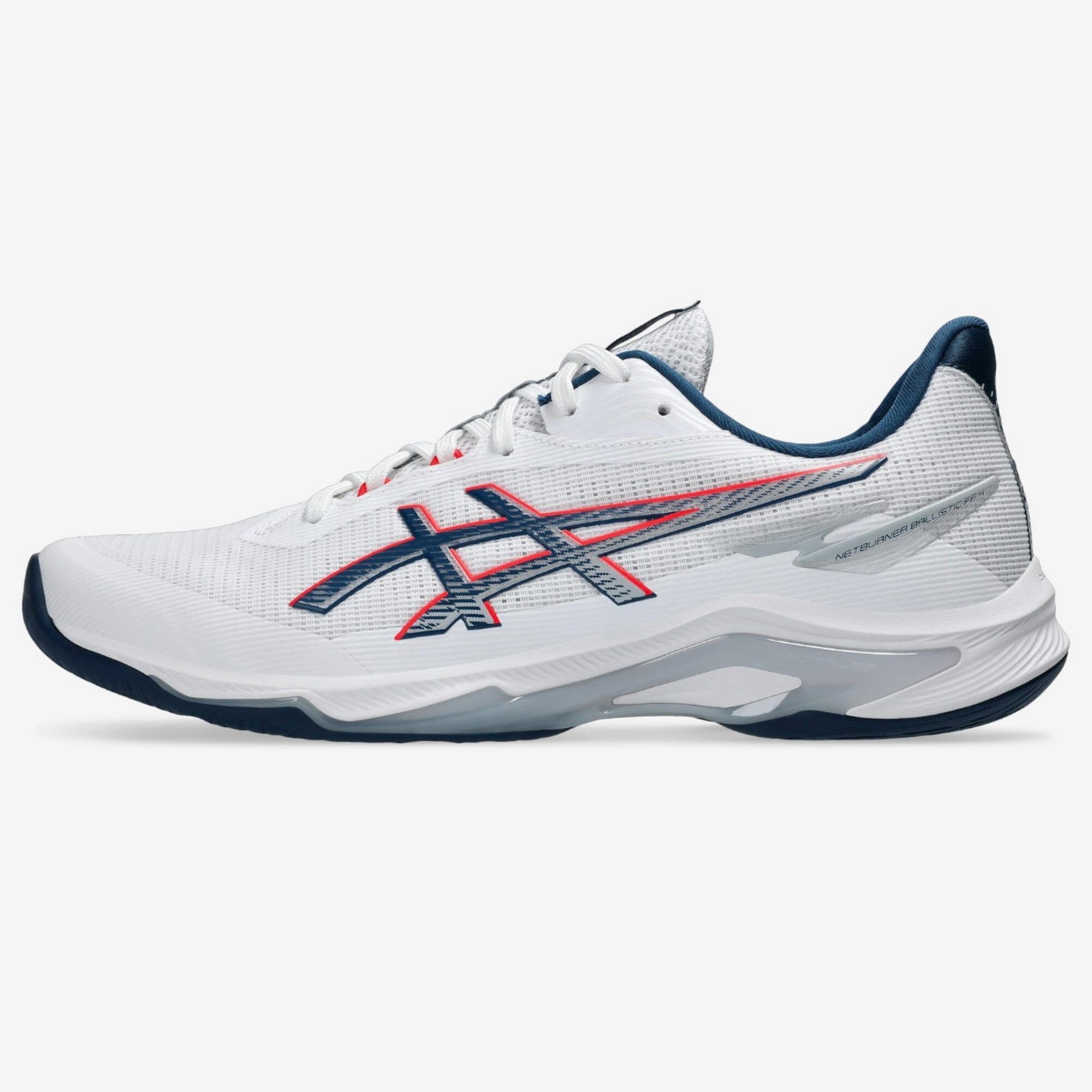 Chaussure de handball - ASICS Netburner Ballistic FF 4 blanc et bleu 2/4
