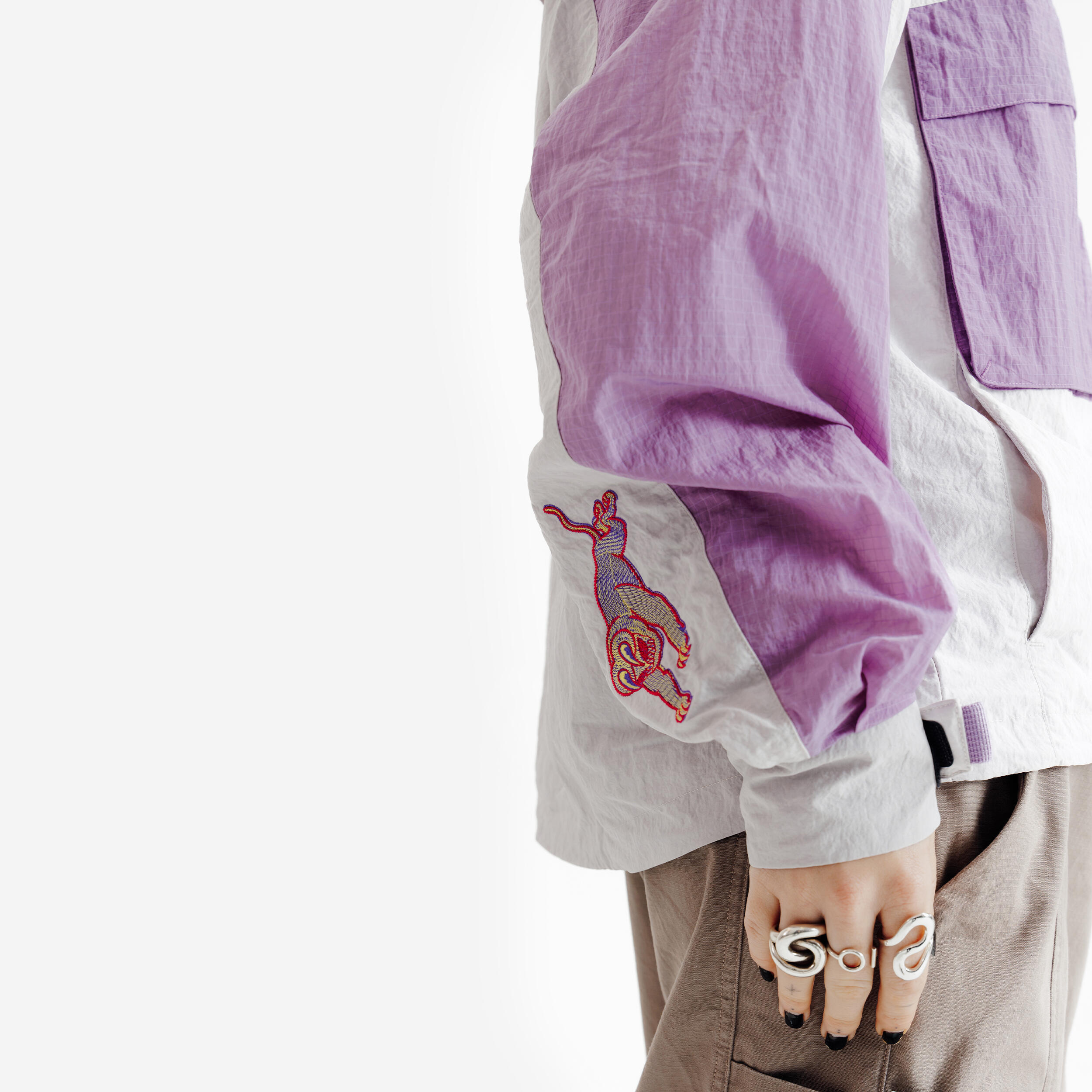 Casaco DECATHLON x TETSUNORI, Bege e Violeta 3/13