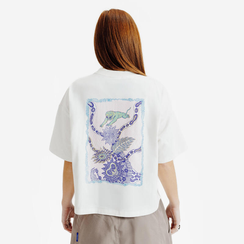 Crop T-shirt DECATHLON x TETSUNORI blanc