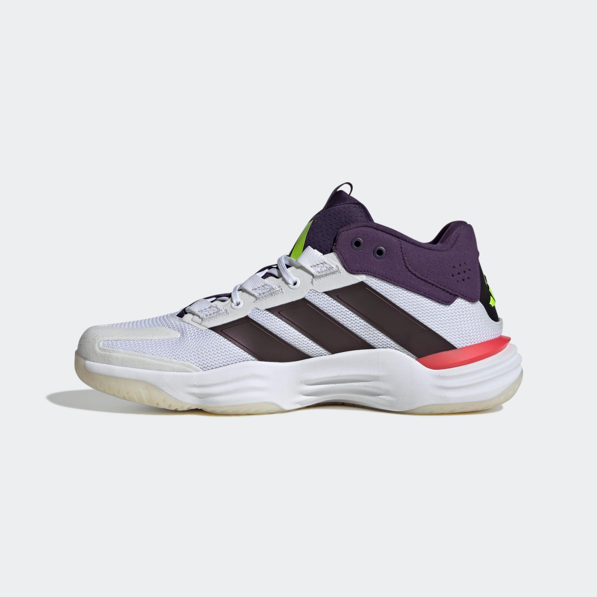 Damen/Herren Handballschuhe - ADIDAS Court Stabil weiß/lila  8/8