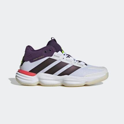Zapatillas de balonmano adulto - adidas Court Stabil blanco y violeta