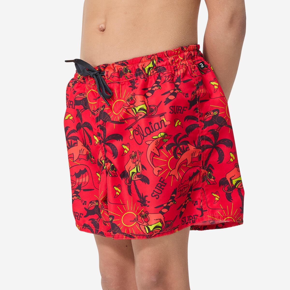 Short de bain garçon - 100 happysurf rouge