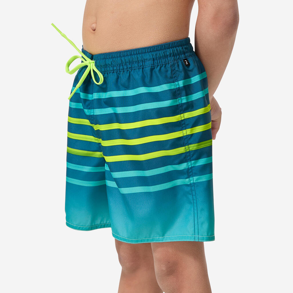 Boy’s swim shorts - 100 Tokyo sun turquoise