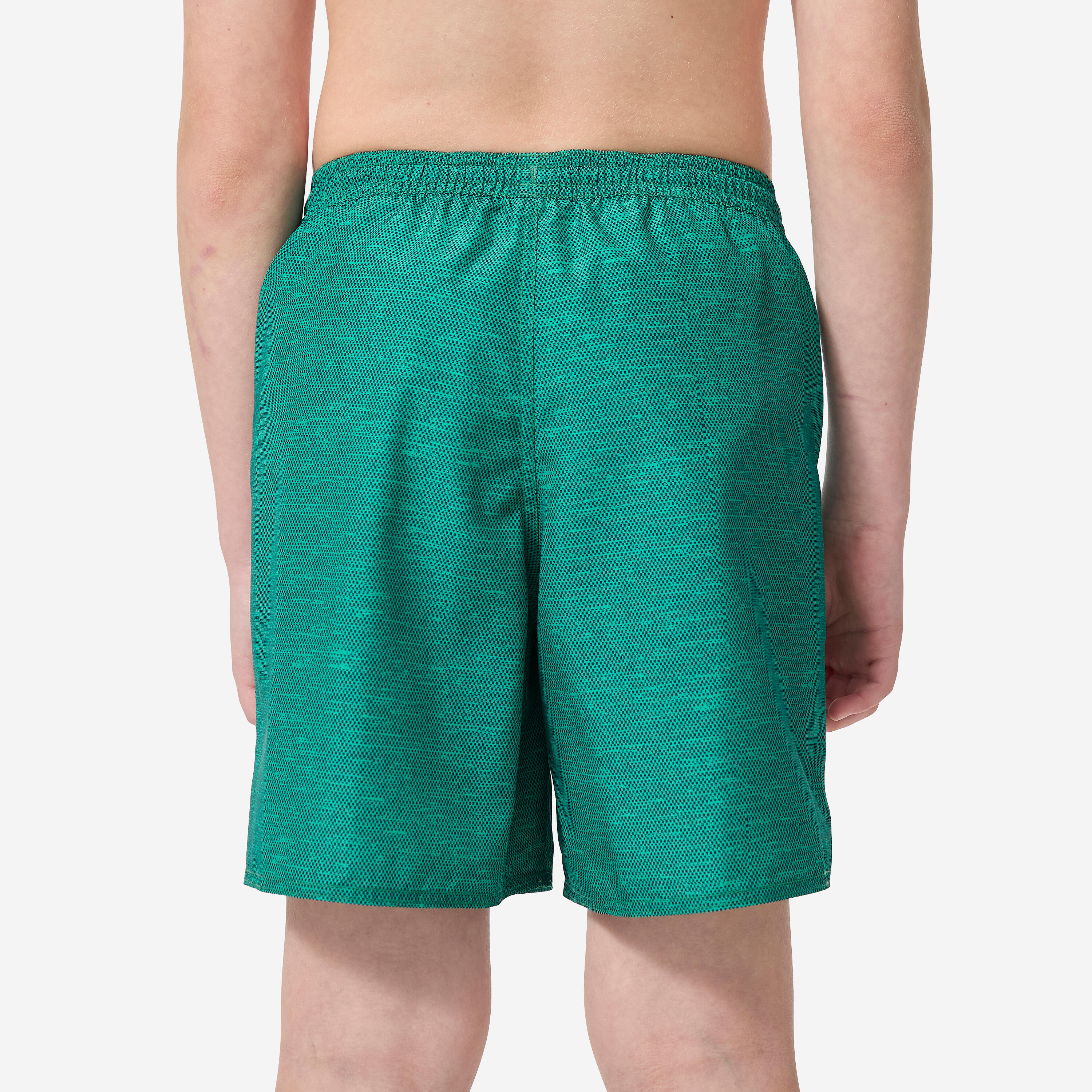 Boardshort jongens 100 Surfcanvas groen 3/4