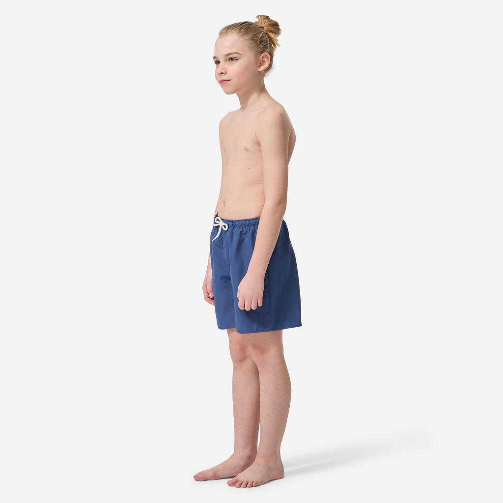 Pantaloneta de playa para Niños Olaian azul turquesa