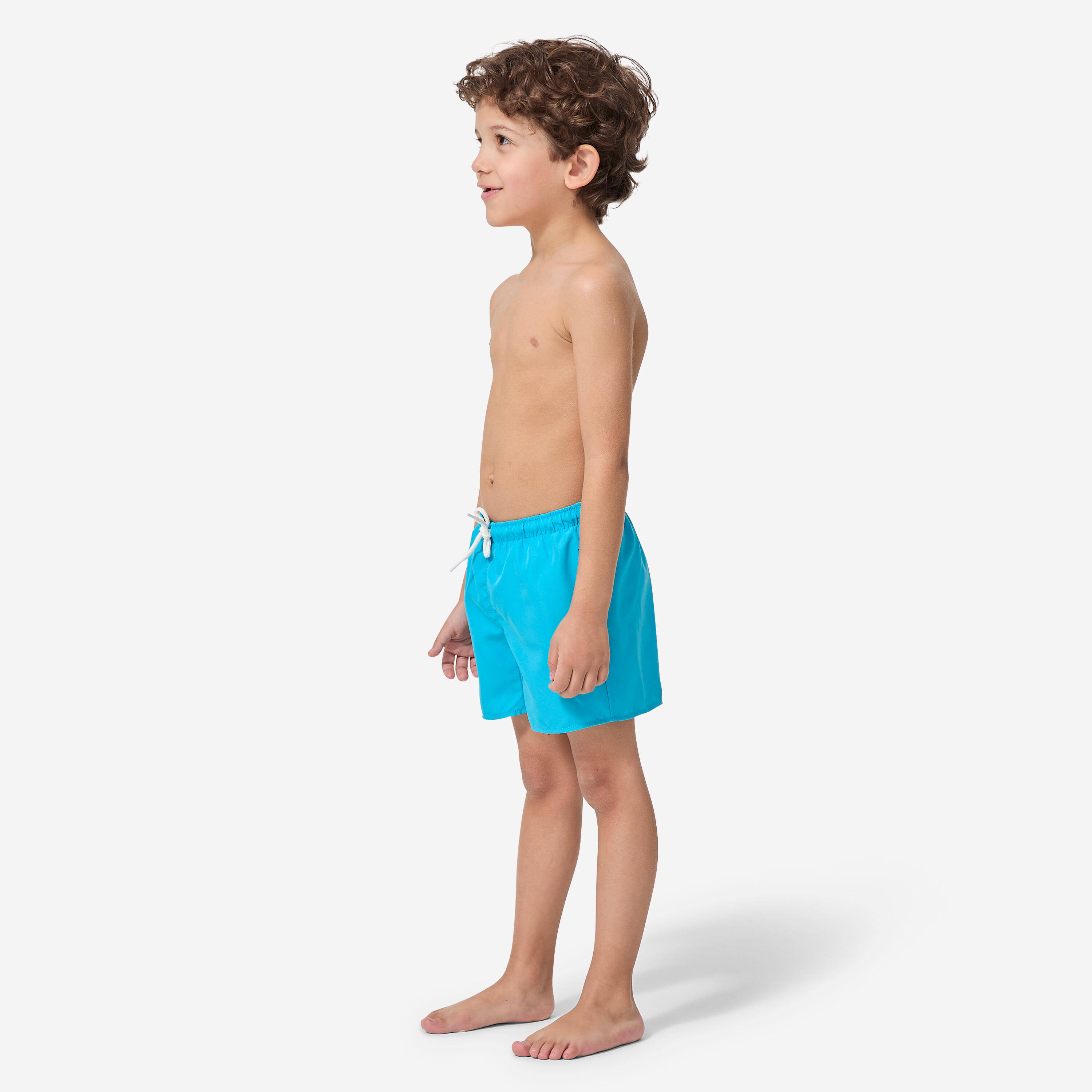 Boys’ swim shorts - 100 cyan blue -  2