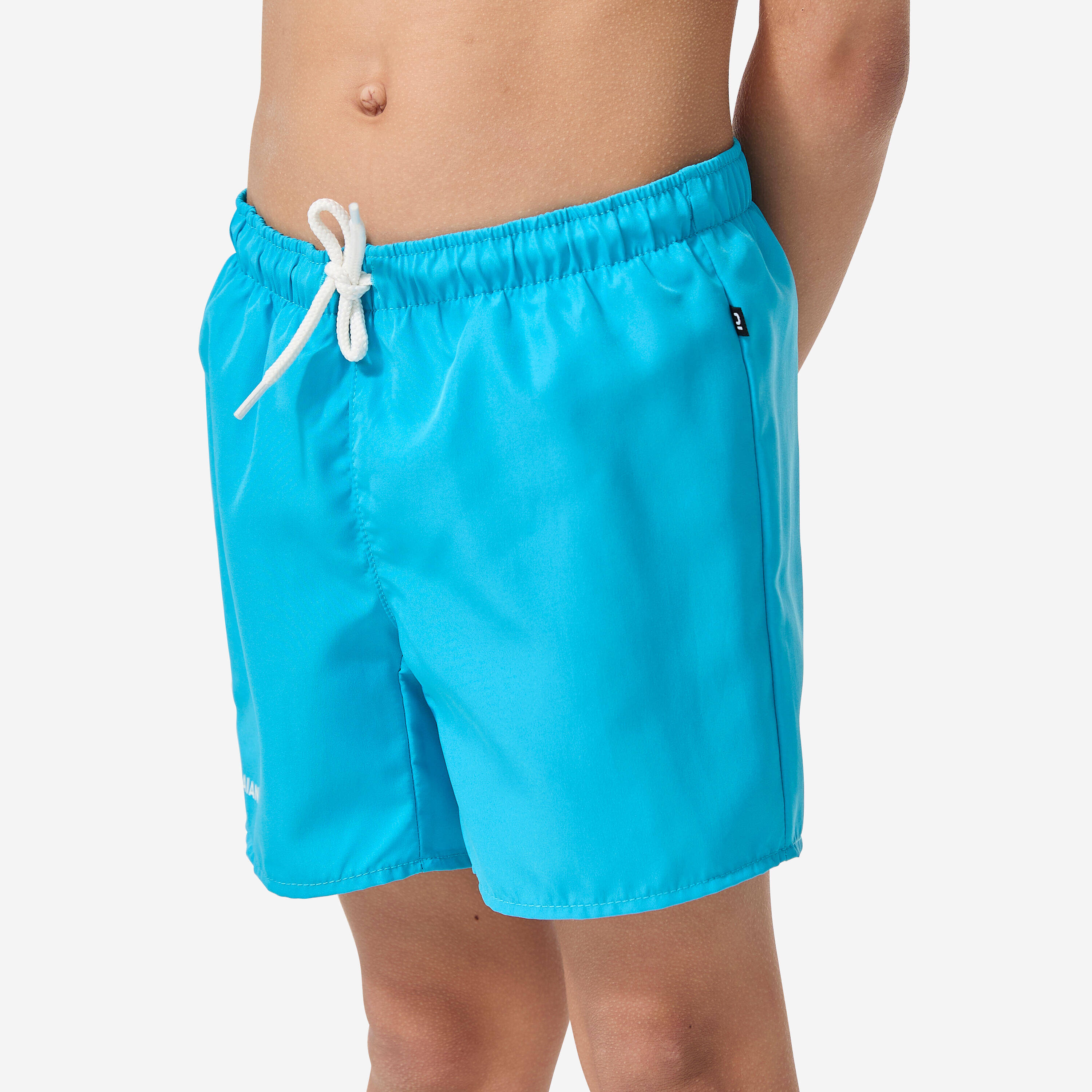 Boys’ swim shorts - 100 cyan blue -  1