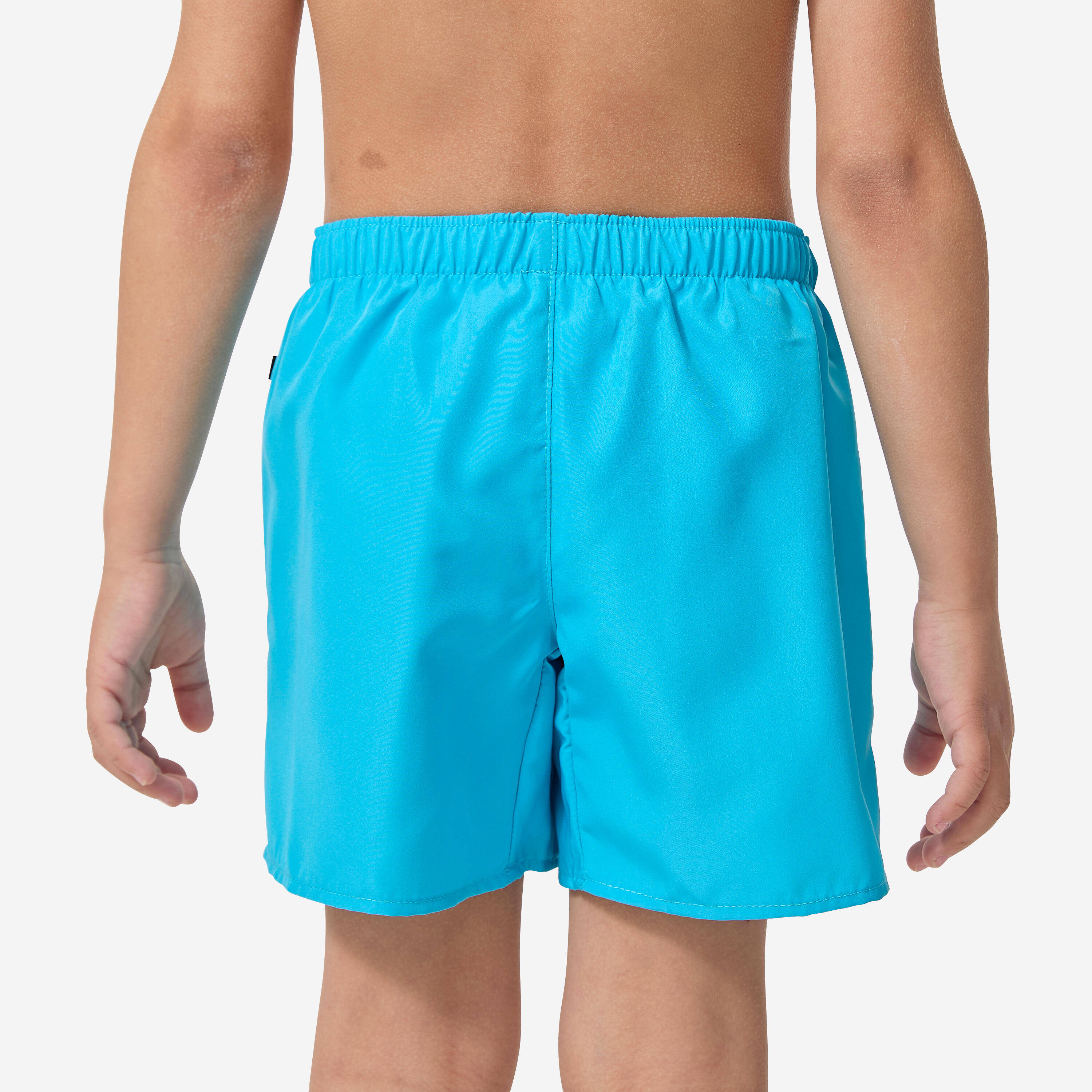 Boys’ swim shorts - 100 cyan blue -  4