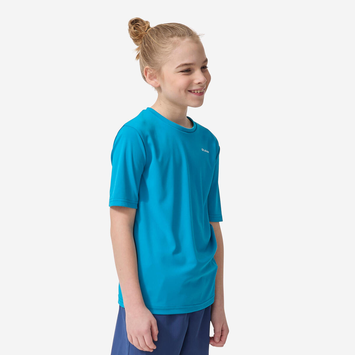 top solaire anti UV junior bleu turquoise