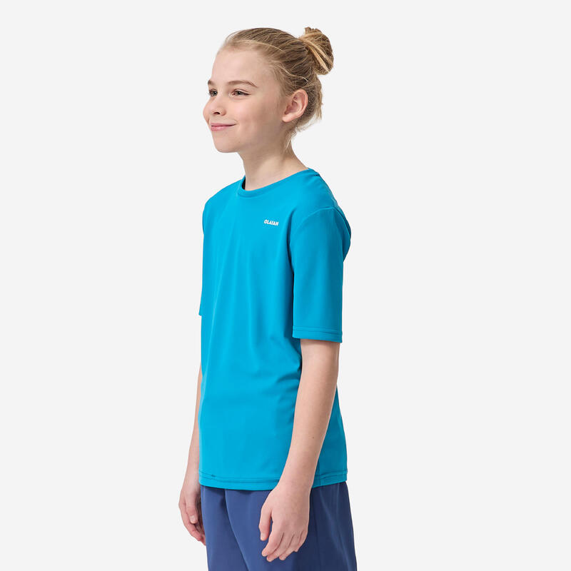 top solaire anti UV junior bleu turquoise