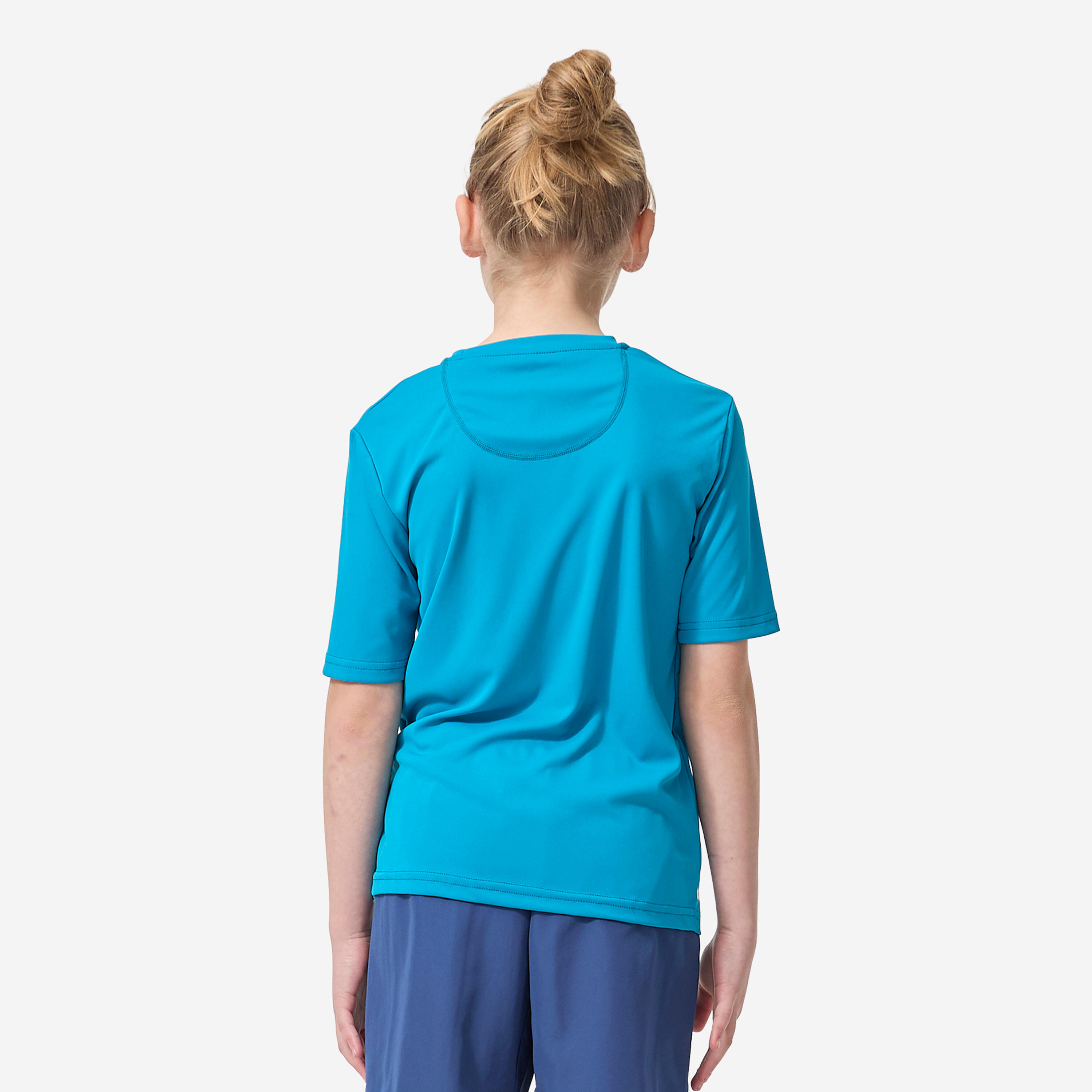 Top solaire anti uv junior bleu turquoise 3/4
