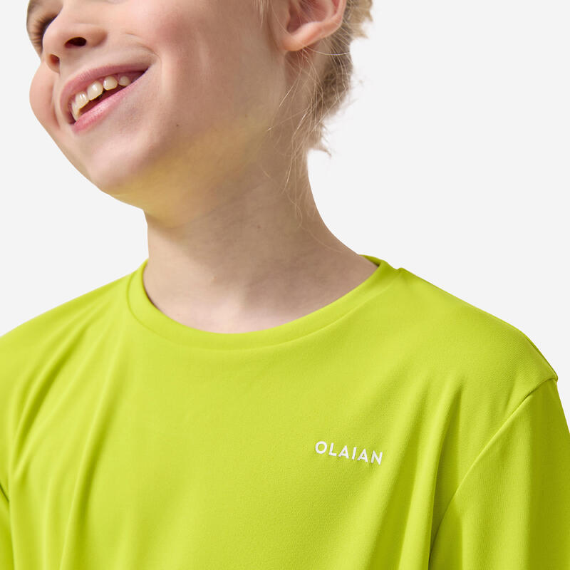 Tricou anti-UV, UPF50+, UV>95% galben Copii