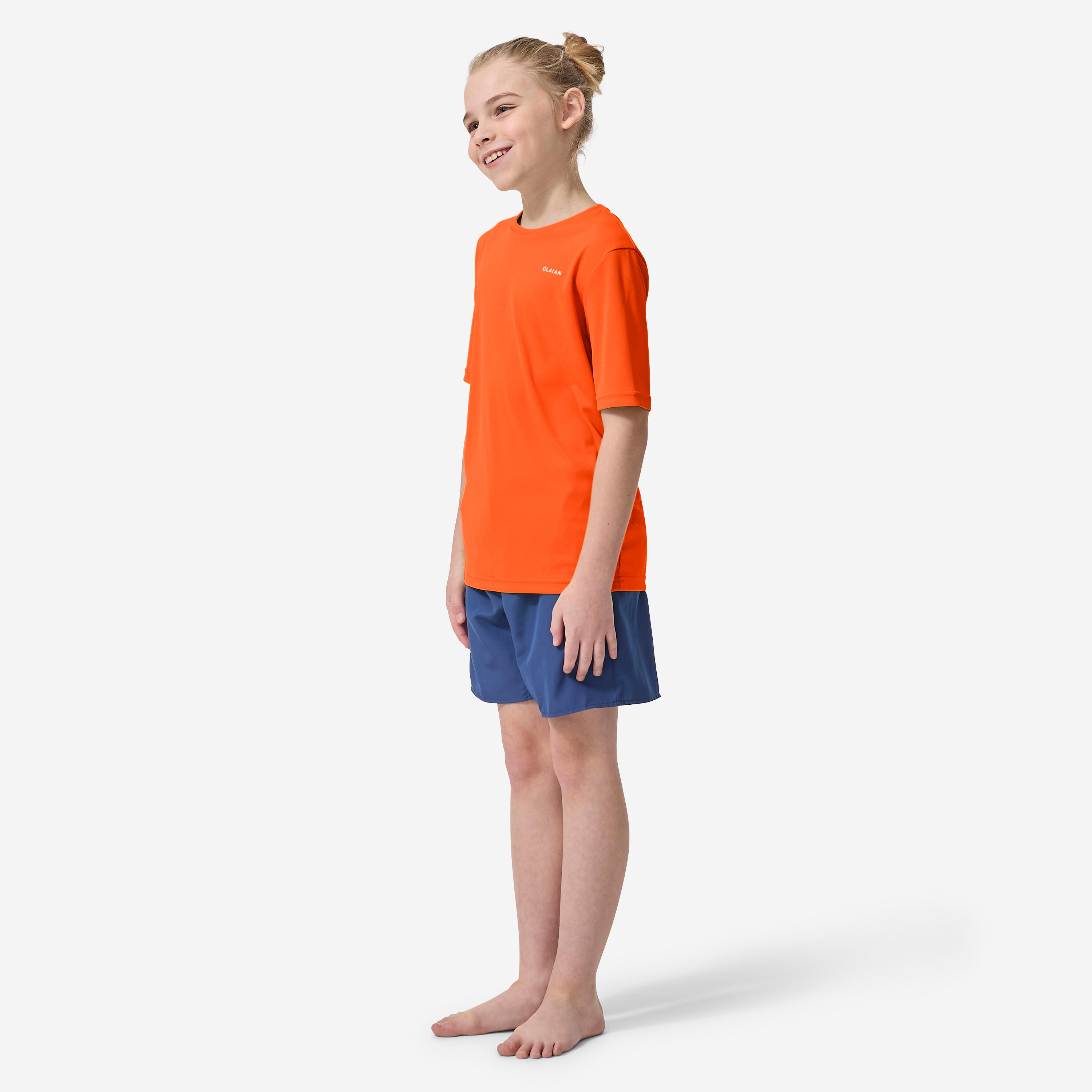 Uv-shirt kind rood 3/4