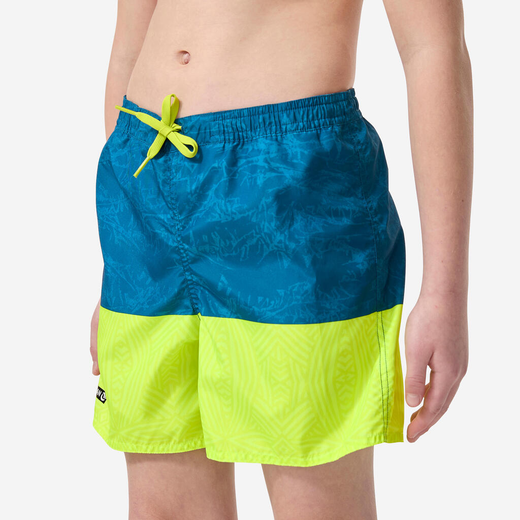 Short de bain surf à poches Garçon - 100 Stories kaki