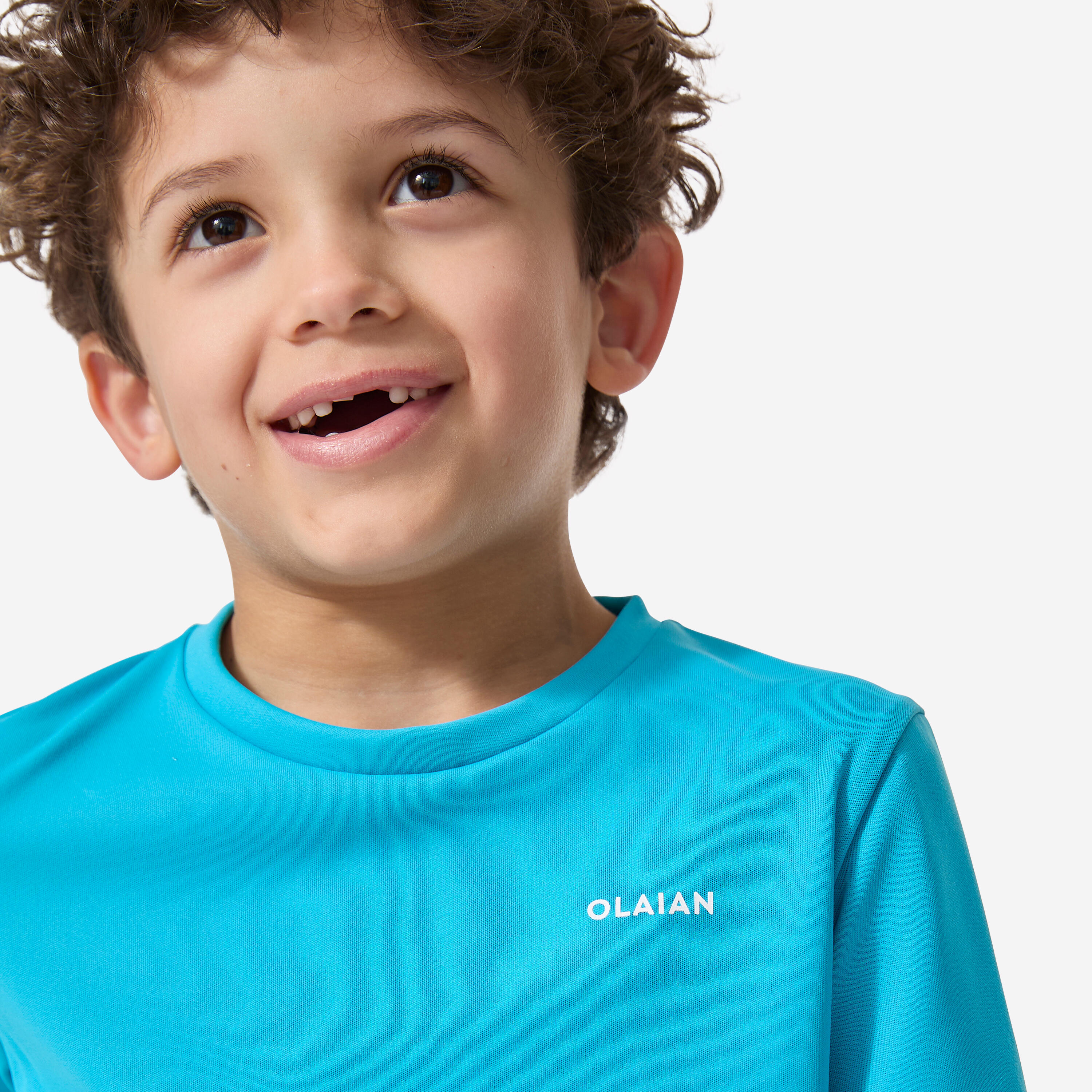 Wasser-T-Shirt Kinder UV-Schutz hellblau 5/6