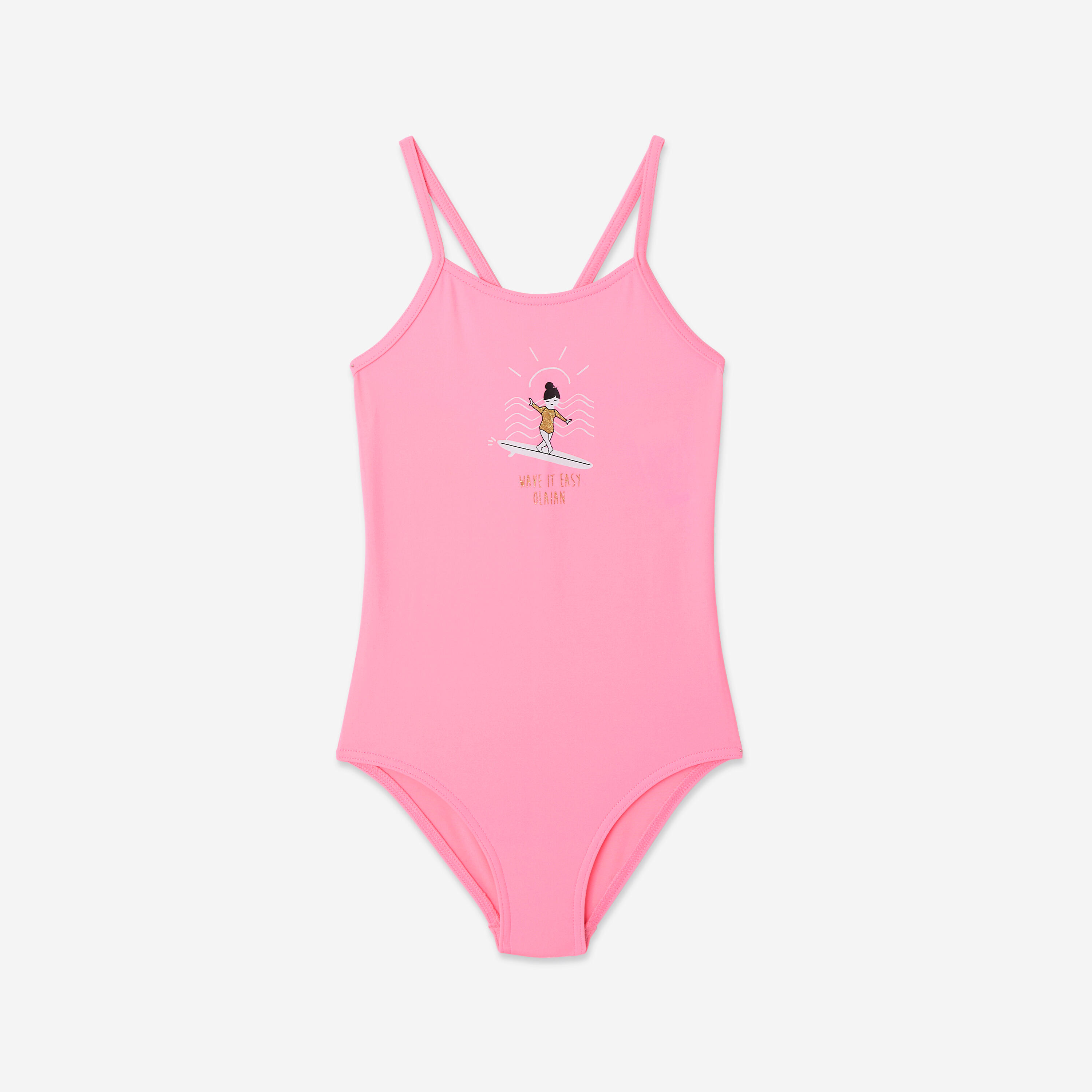 Costume intero bambina 100 rosa 6/8