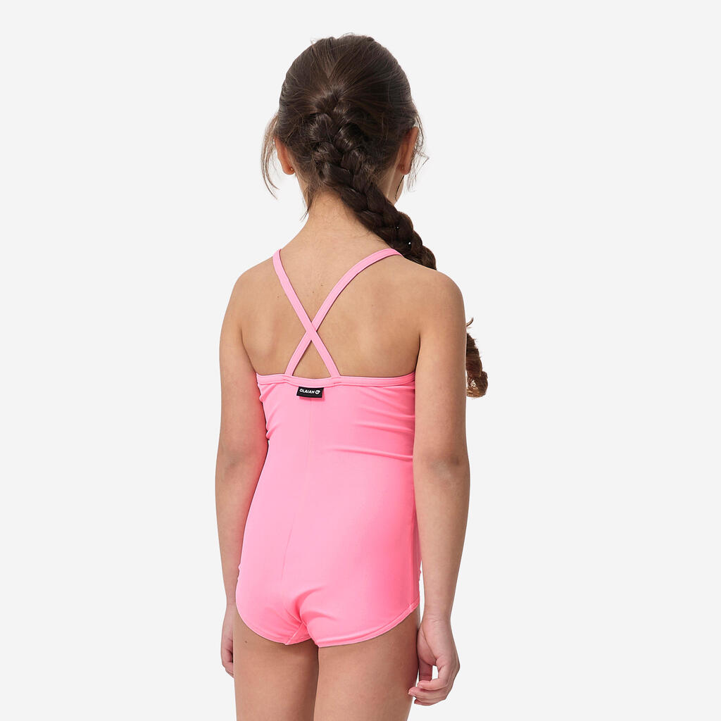Maillot de bain 1 pièce rose pastel hanalei 100