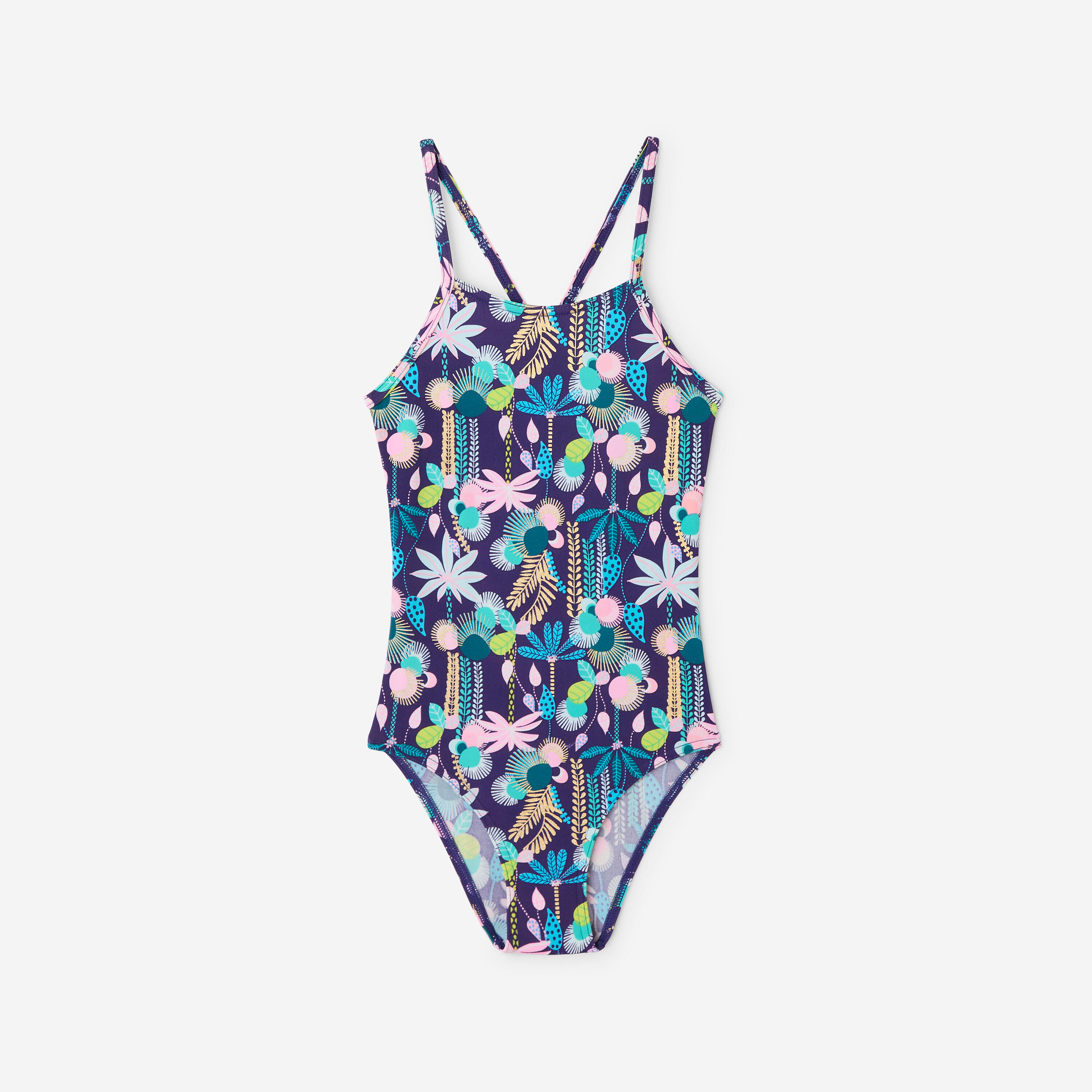 Girls' 1-Piece Surfing Swimsuit, Hanalei 100 - OLAIAN