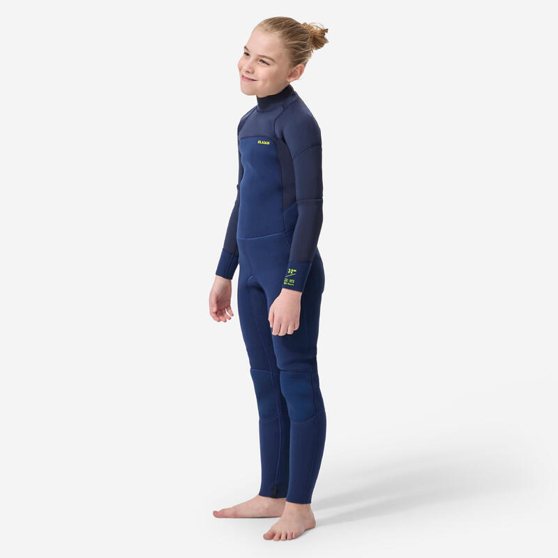 Neoprenanzug Surfen SW500TW 3/2 Kinder blau/schwarz