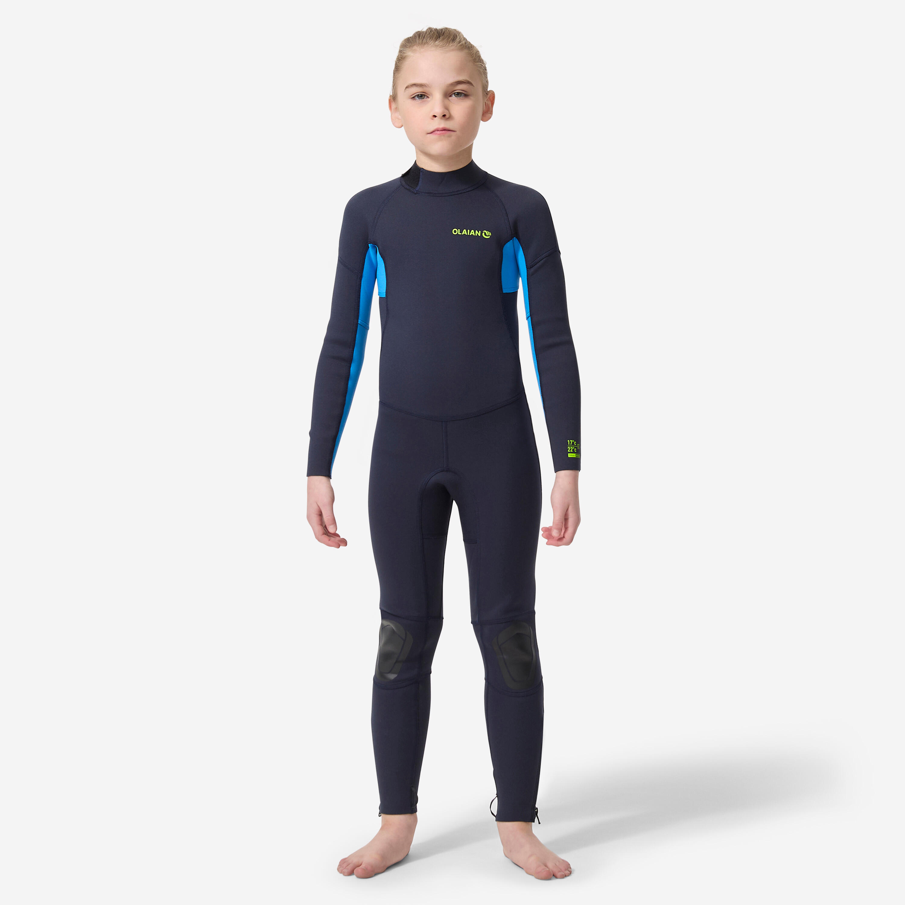 Kids' Steamer Full Wetsuit 100 2/2 - Navy