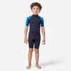 100 kid’s 1.5 mm neoprene blue Shorty Surfing wetsuit