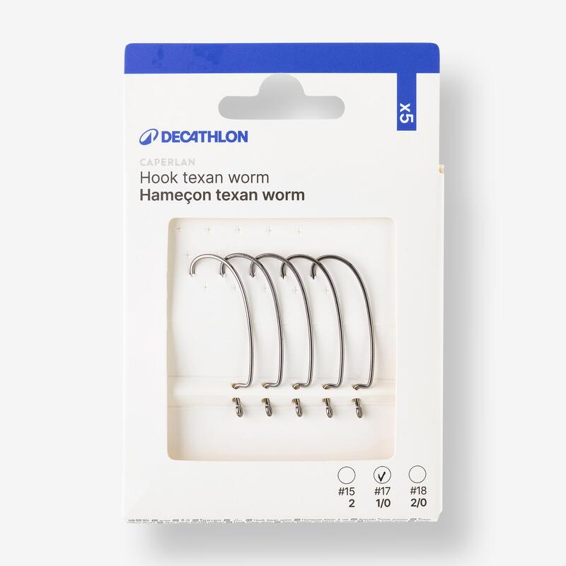 Cârlig texan Worm viermi Pescuit la răpitor - Set de 5