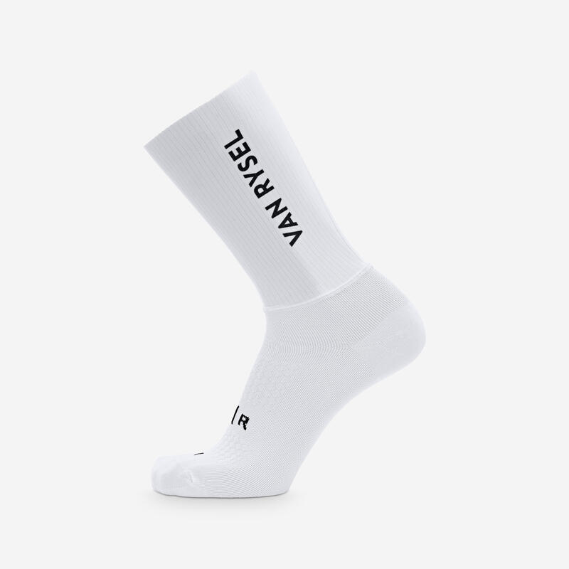 Chaussettes vélo route RCR R blanc