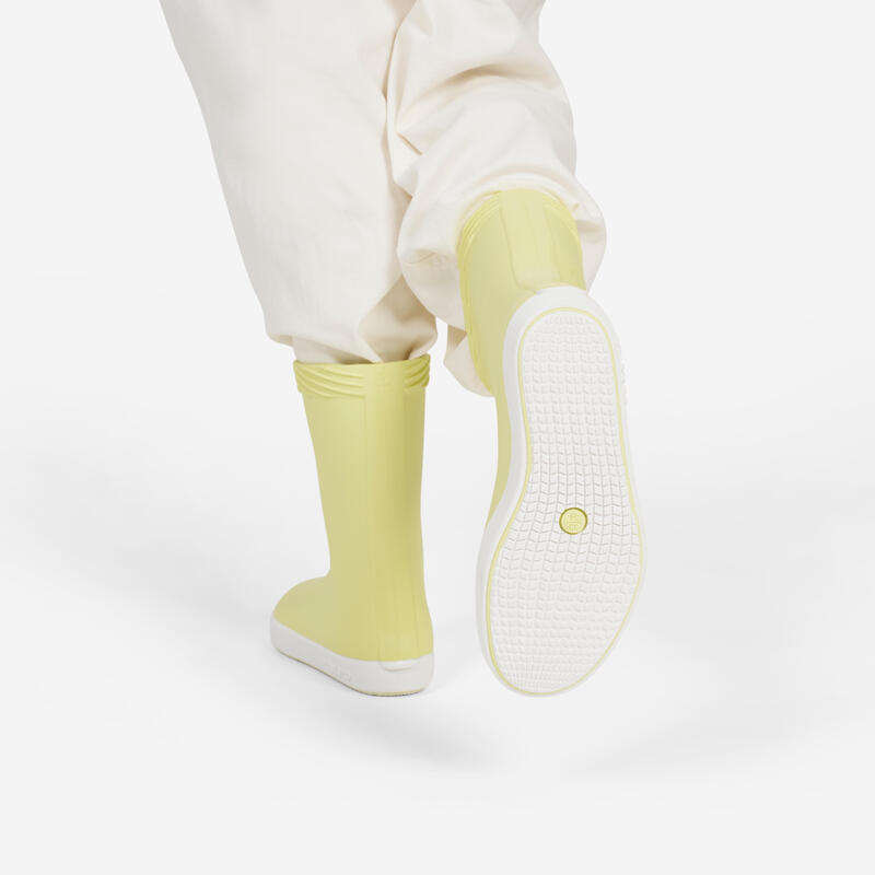 Galochas de chuva para vela, criança 100, amarelo limão 