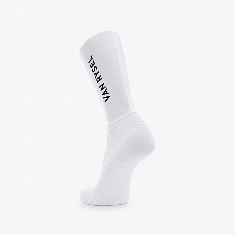 Chaussettes vélo route RCR R blanc