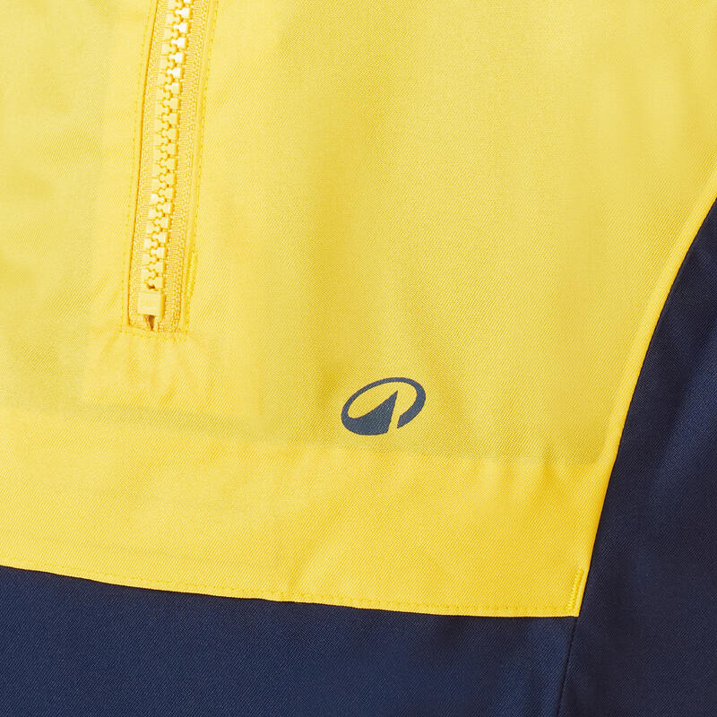 Winddichte spraytop voor zeilen en kajakken voor kinderen Sailing 100 geel/navy