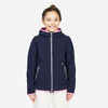 Kids’ sailing fleece jacket, warm and reversible, 500, navy blue/pink