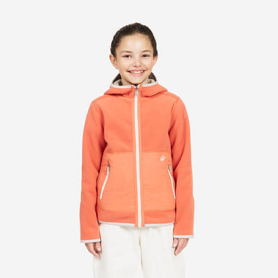 Fleecejacke Segeln Kinder warm wendbar 500 marineblau/rosa