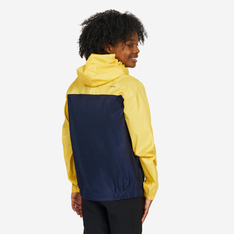 Winddichte spraytop voor zeilen en kajakken voor kinderen Sailing 100 geel/navy