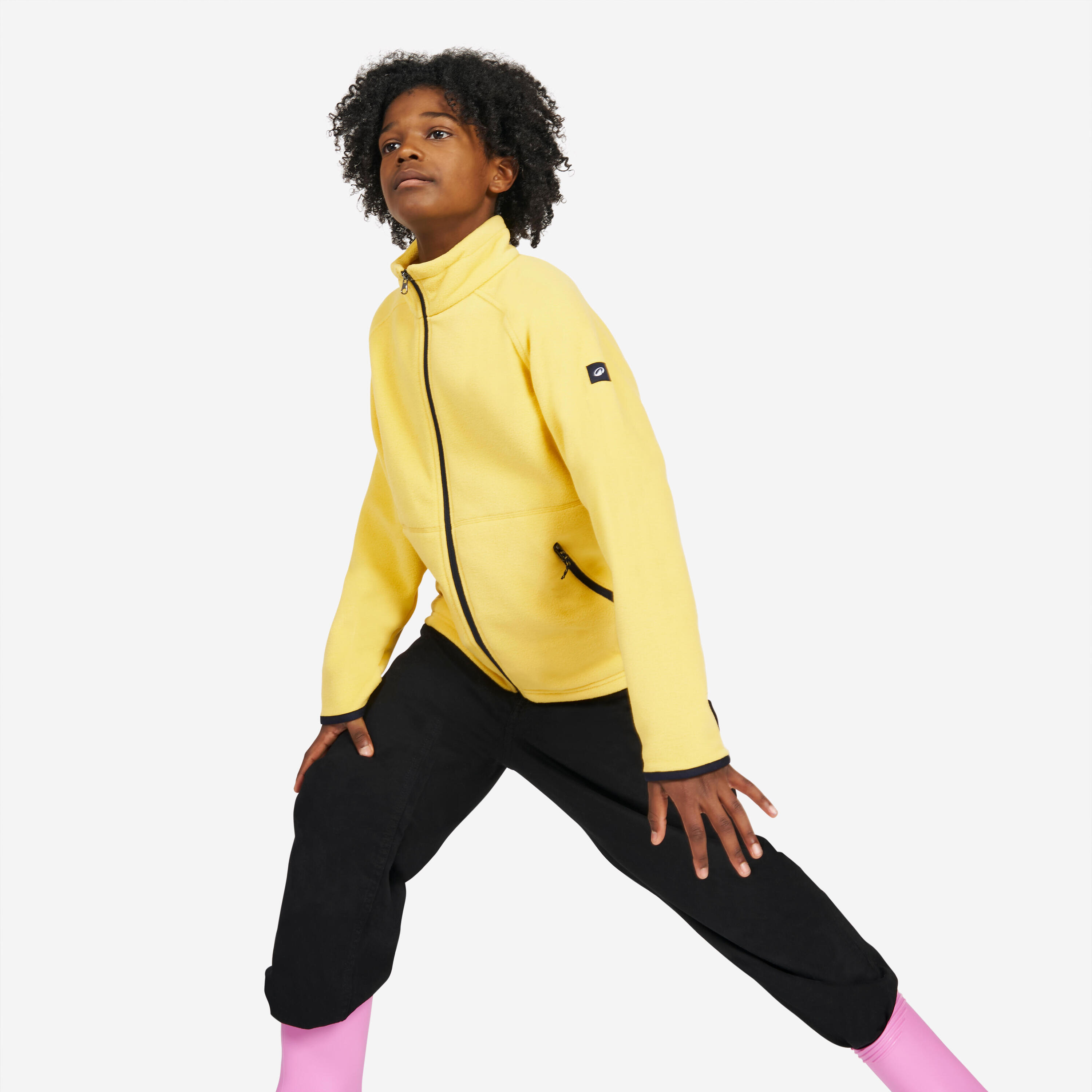 Warme fleece voor zeilen meisjes Sailing 100 geel 8/8