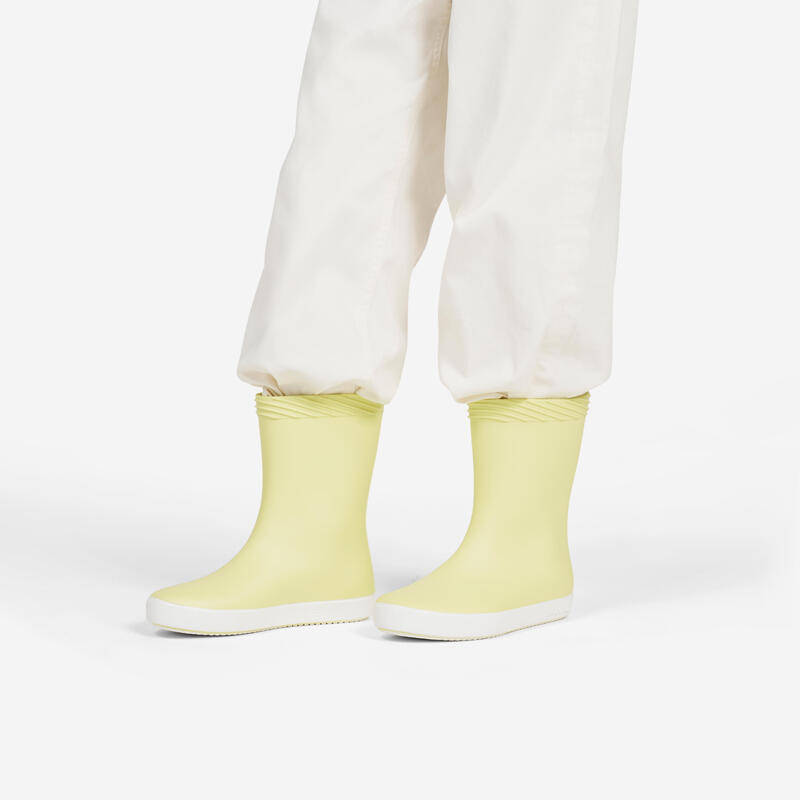 Galochas de chuva para vela, criança 100, amarelo limão 