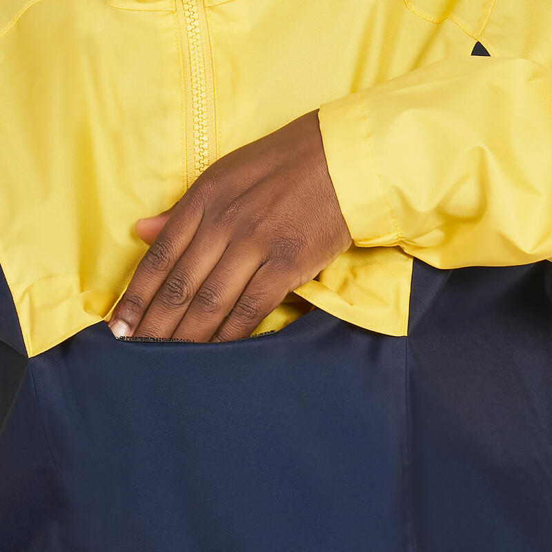 Winddichte spraytop voor zeilen en kajakken voor kinderen Sailing 100 geel/navy